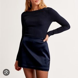 Abercrombie satin sculpt mini skirt nwot